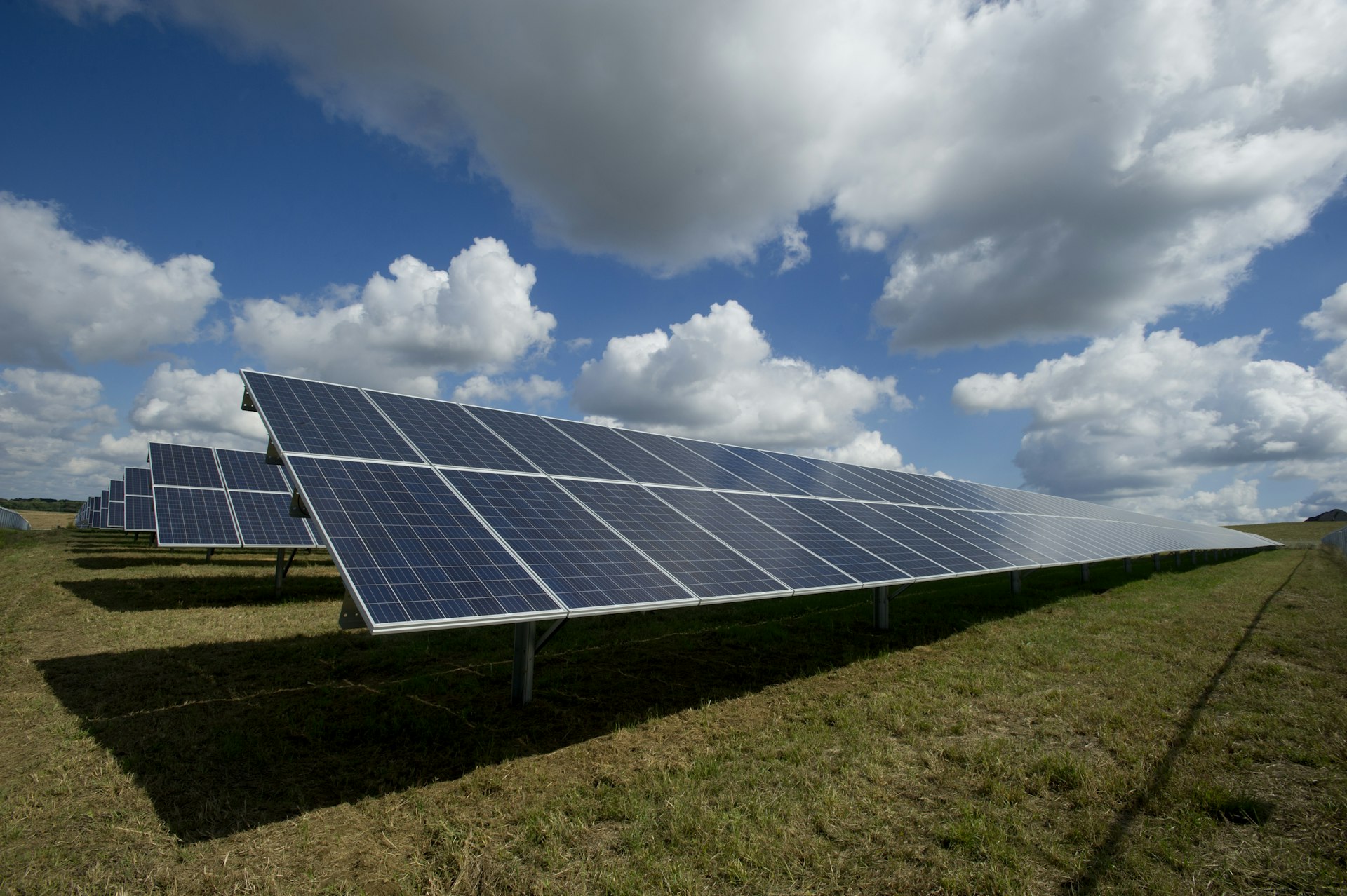 Mountain landscape with solar panels in southern Spain